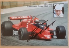 Niki Lauda Brabham 1979 foto autografa originale 