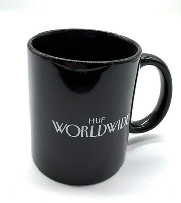 HUF Mugged Tasse Schwarz | Huf Worldwide Skateboarding Kaffee Tasse Becher Mug