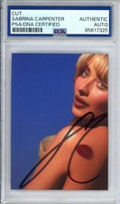 SIGNED Sabrina Carpenter Short N Sweet Cover Photo Card PSA DNA COA AUTOGRAPHED