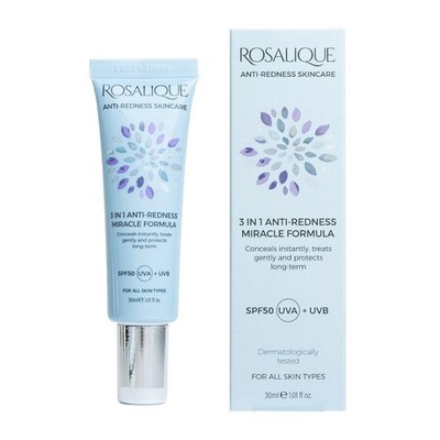 Rosalique 3 in 1 AntiRedness Miracle Formula Colour Corrector SPF50 for Hyper...
