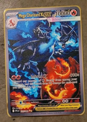 Mega Charizard X EX | Gold Metal Card | Holo Full Art | Custom | RARE