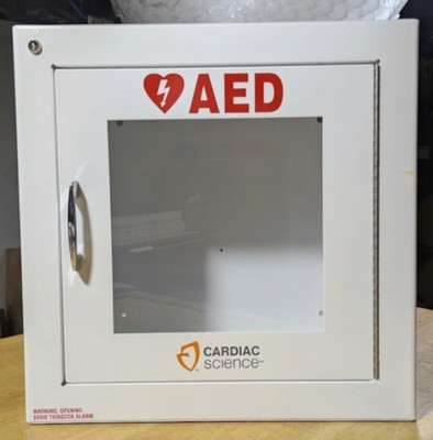 AED Wall Cabinet With Alarm And Key Cardiac Science Requires 9 Volt Battery