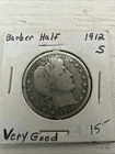 1912-S  Barber Half Dollar