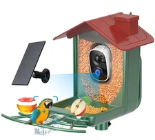 Bird Feeder with Camera Outdoor Solar: Smart Birdfeeder Cam for Outside Garde...