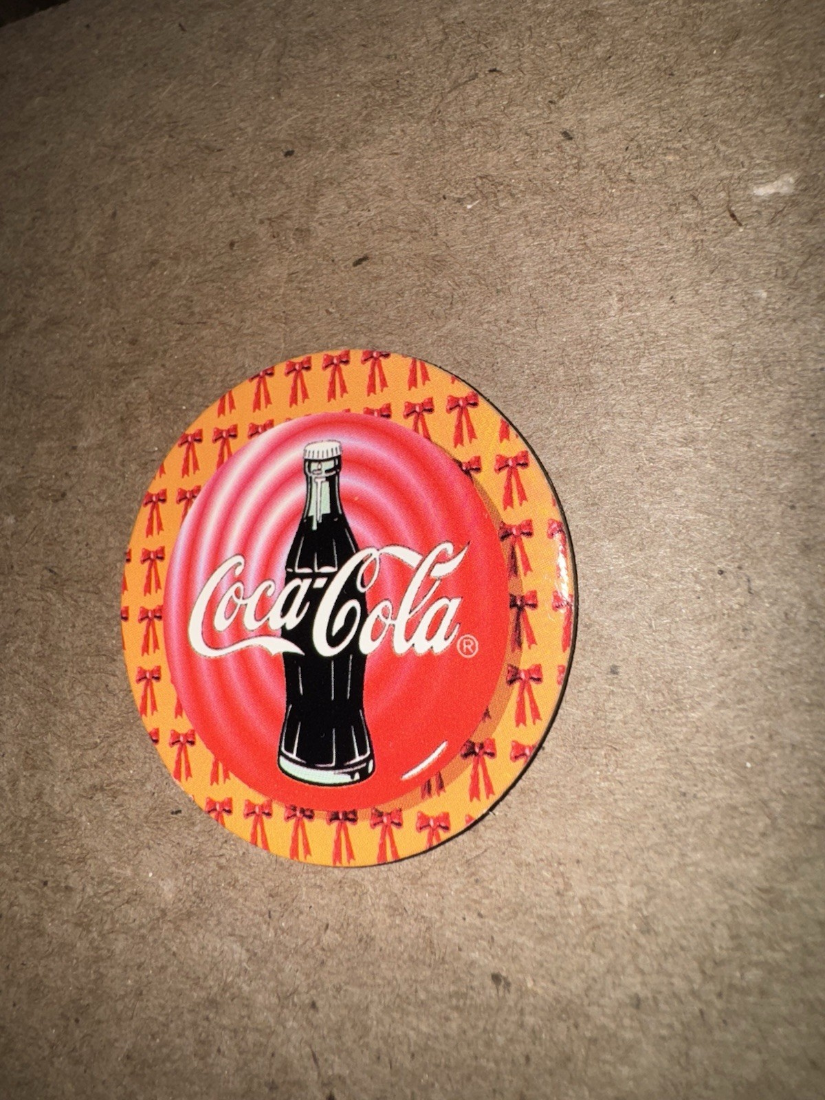 1995 Coca Cola Collection Bow tie Pog Coke Cap 25 Of 40 
