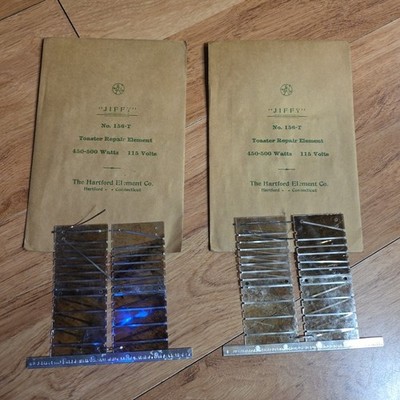 2 Vintage Jiffy Toaster Repair Element 156-T