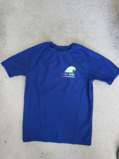GapKids Boys SS Short-Sleeve Rashguard Blue CaliSurf Logo Size M 8
