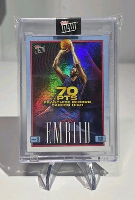 2024 Topps Now Joel Embiid 70 Points Career High #JE1 76ers
