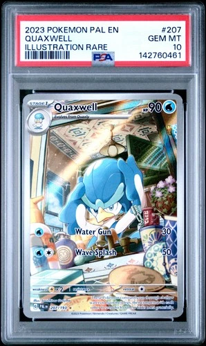 2023 POKEMON PAL EN-PALDEA EVOLVED ILLUSTRATION RARE #207 QUAXWELL PSA 10