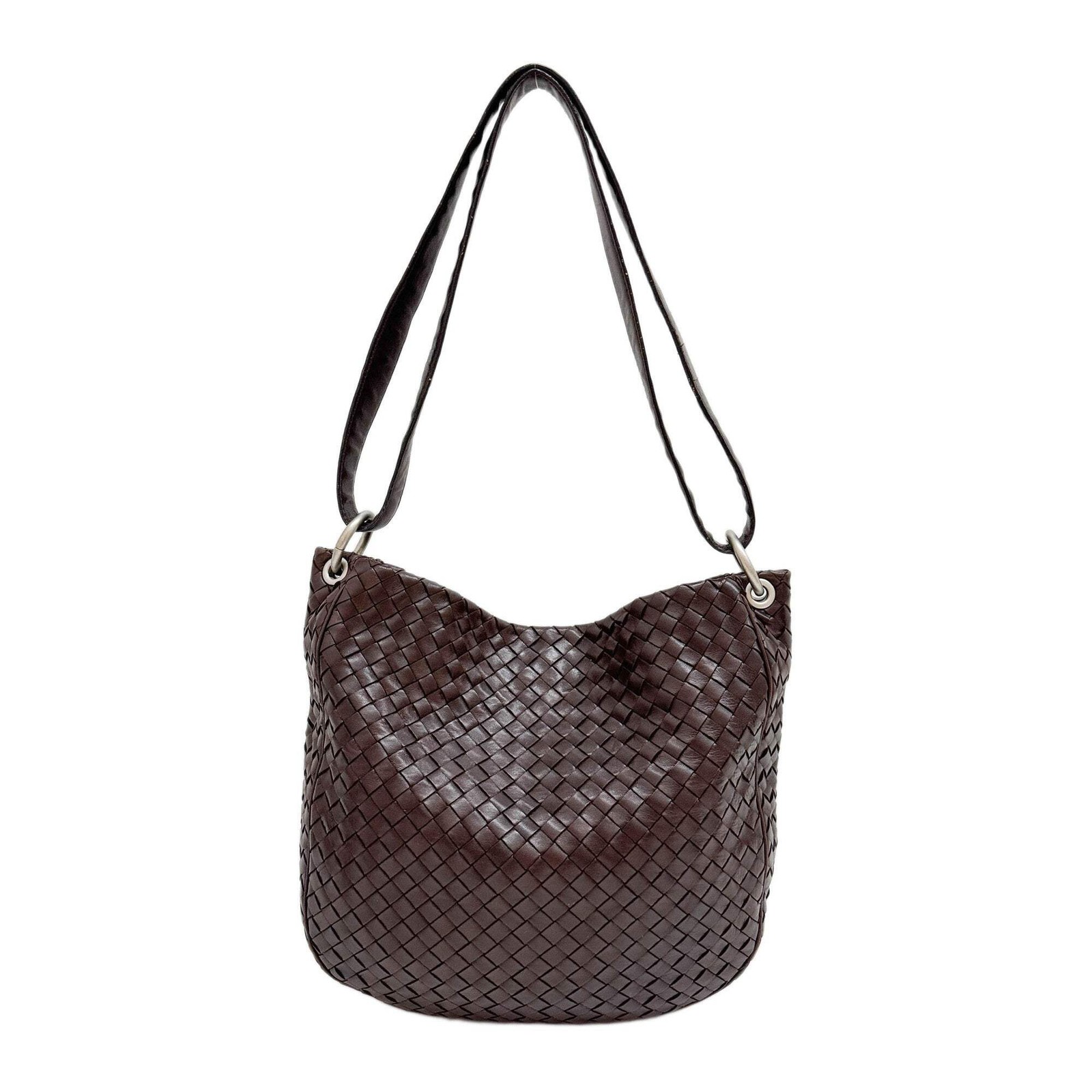 BOTTEGA VENETA Intrecciato Brown Leather Hobo Bag