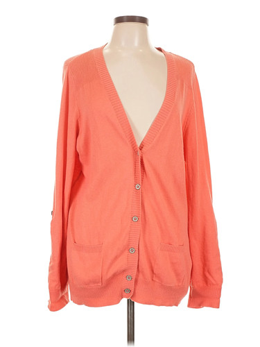 SONOMA life + style Women Orange Cardigan XL