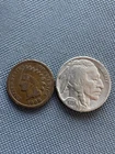 Indian Head Penny Cent + Buffalo Nickel Lot | Exact Coins Shown | Vintage #286