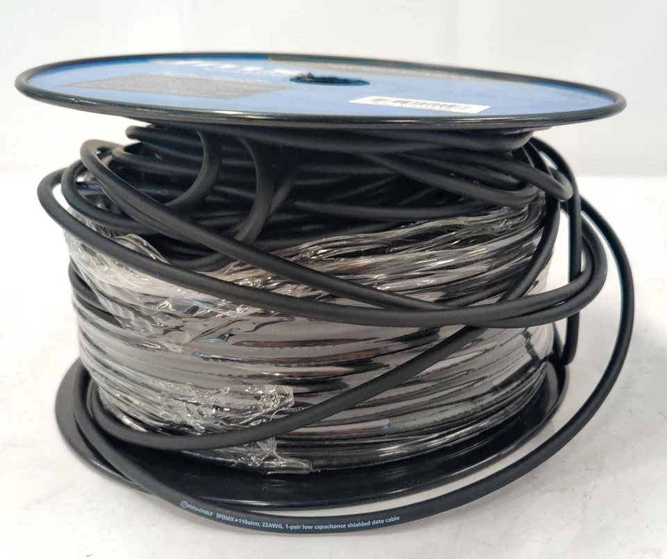 Lote de 2 ~250 pies cable de batería cable de luz de escenario, carrete conductor de 3 pines AC3CDMX300 Foto 3 de 4