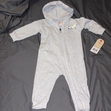 NWT Levi  s Baby Boy One-piece Gray Hoodie Outfit Size 12 Months