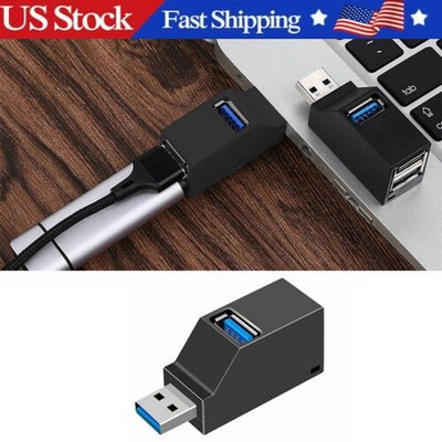 USB 3.0 Hub 3 Ports Mini Splitter High Speed Data Transfer For PC Laptop Macbook