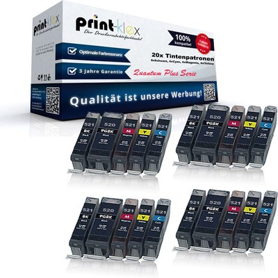 20x Qualitäts Tintenpatronen für Canon PixmaMP550 Tinten Ka Quantum Plus