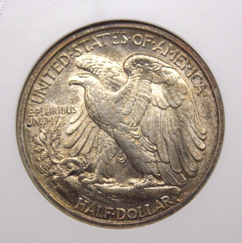 1916 "P" Walking Liberty Half Dollar 50c ANACS MS61 #500 Unc *SOAPBOX* ECC&C Inc - Image 2 of 4