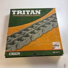 TRITAN 80-1R Roller Chain: Single Strand, 80, 1 in Pitch, Steel, 10 ft Overall