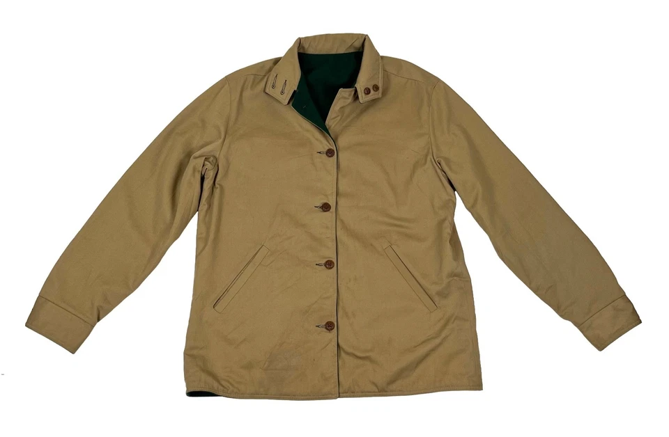 VINTAGE MENS Size L PENDLETON LOBO 100% WOOL REVERSIBLE JACKET DARK BLUE & BEIGE - Image 3 of 4