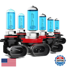 DMEPUGI 9005/H11/9145 Halogen Headlight Bulbs Dodge RAM 1500-3500 09-12 6pc