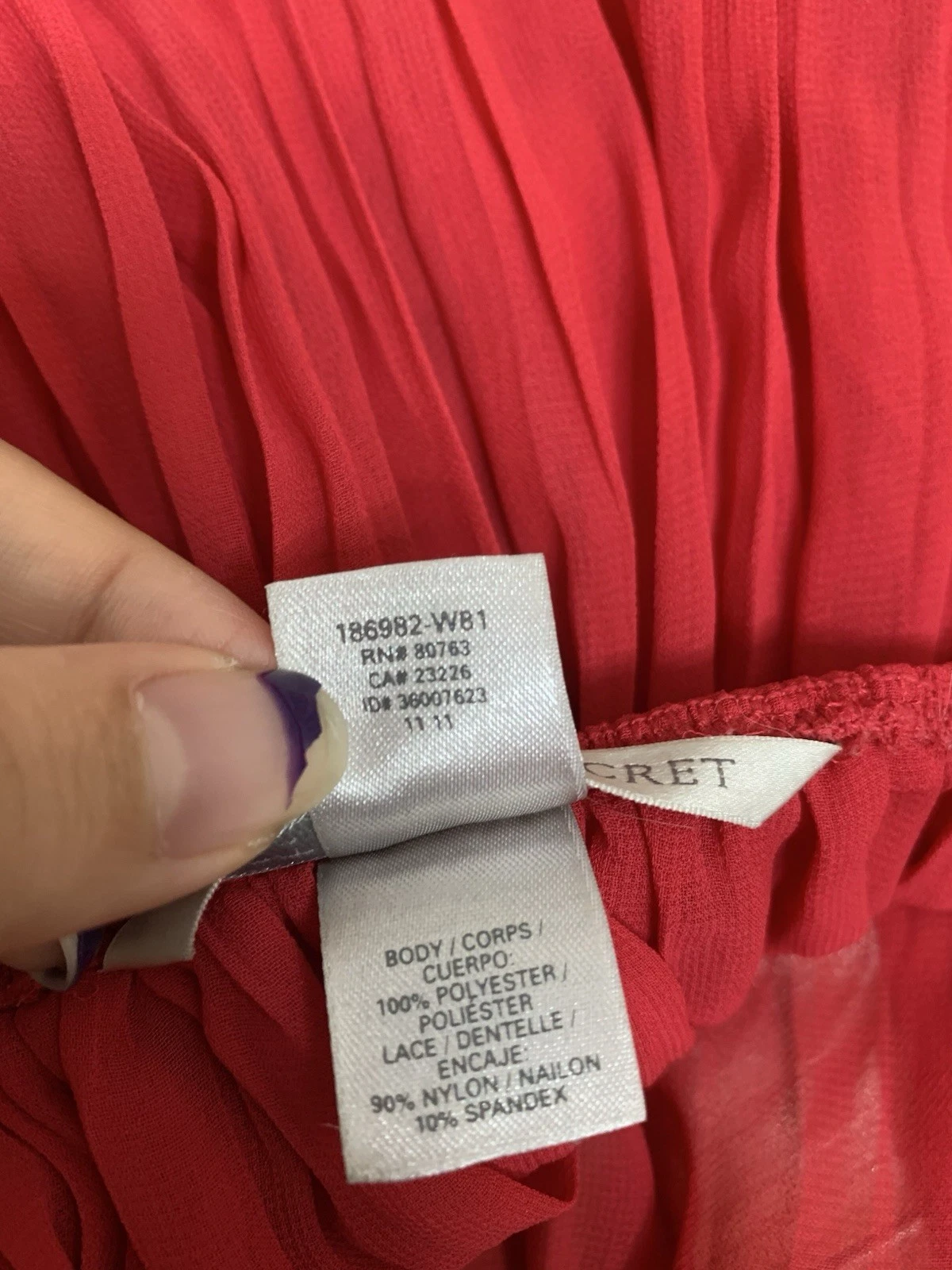 UNDERCOVER Victoria's Secret Babydoll Trasparente Mini Abito Rosa Slip Raso Fiocco Pizzo Busto Tg S.