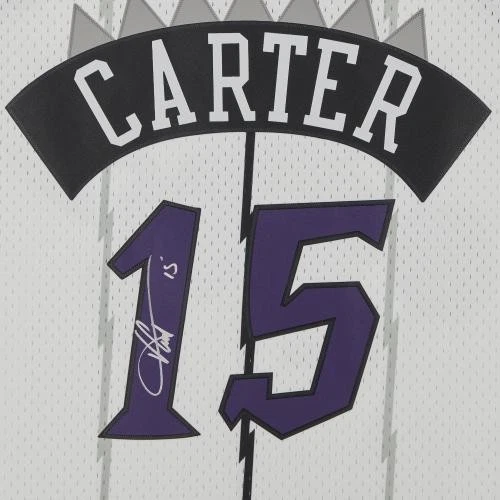 Camiseta deportiva Mitchell & Ness Swingman 1998 blanca firmada por Vince Carter Toronto Raptors Foto 4 de 4