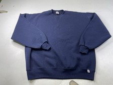 Vintage Russell Athletic Sweatshirt Mens XL Navy Made in USA Blank Crewneck