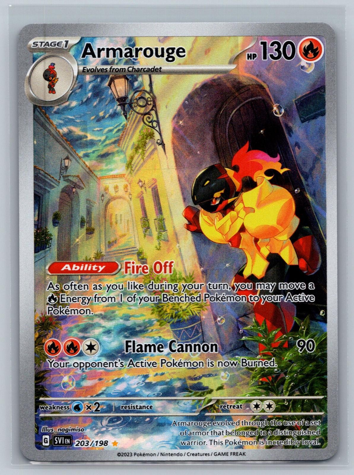 Armarouge 203/198 Illustration Rare Scarlet & Violet Pokemon Card Near Mint