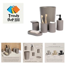 6 Piece Bathroom Accessories Set, Toothbrush Holder, Toothbrush Cup, Soap Dis...