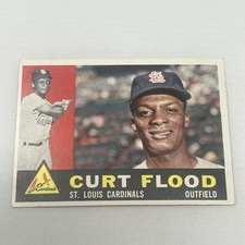 Topps 1960 Curt Flood #275 St. Louis Cardinals Baseball Trading Card Base Set