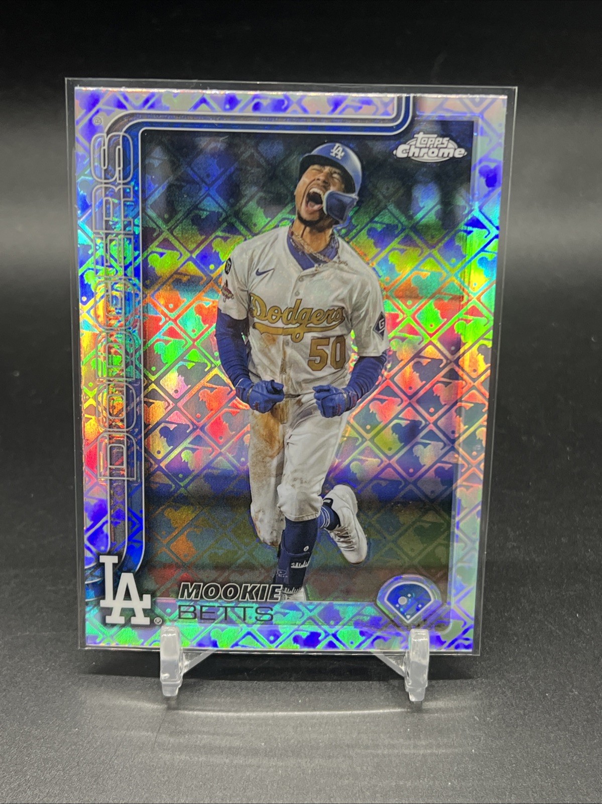 2025 Topps Chrome Logofractor Mookie Betts Image Variation #50 LA Dodgers