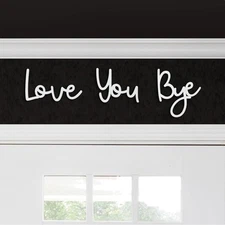 LOVE YOU BYE Wood Sign Home Decor Boho Decor 31.5” Wood Grain Wall Decor Expr...