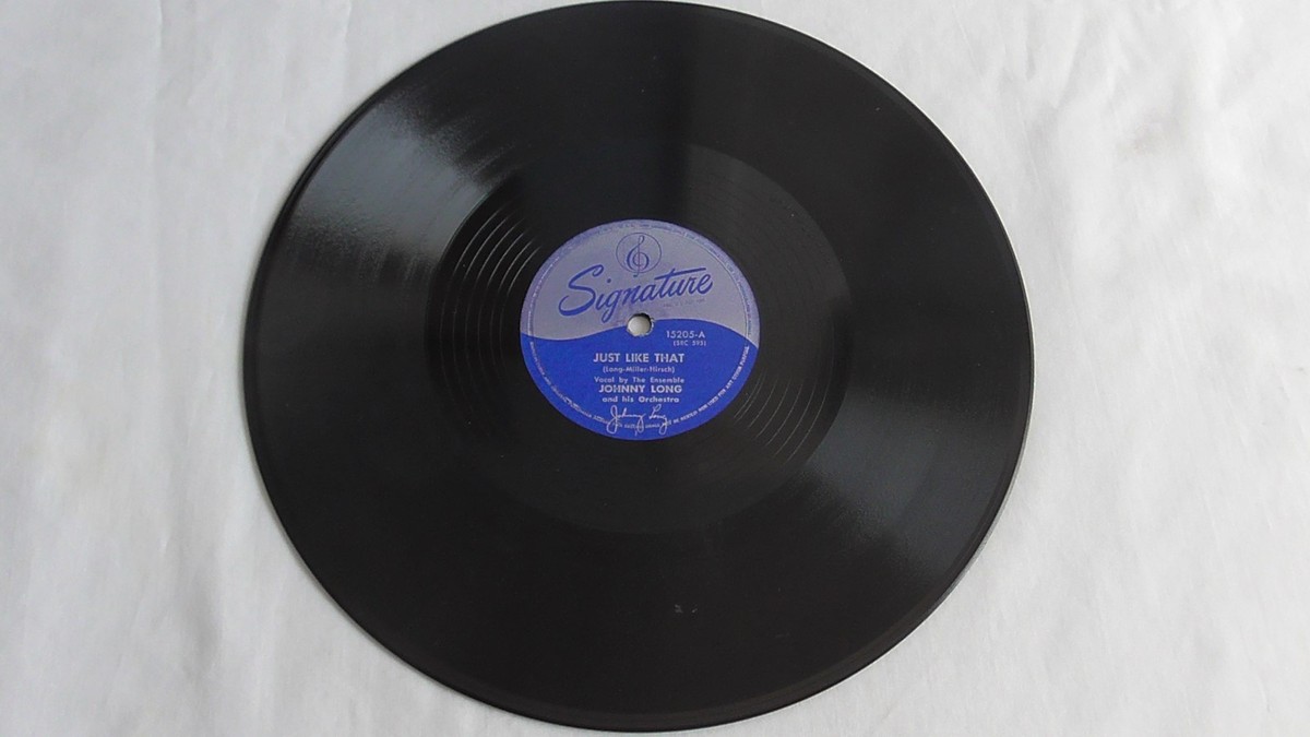 Io レコード Johnny Long - 78rpm single 10-inch – Signature #15205 Just