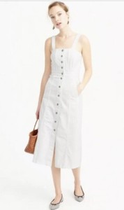 white denim button down dress