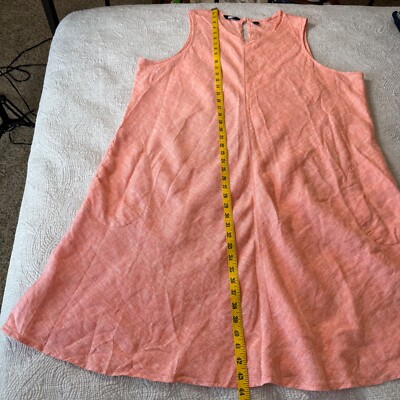 Lands End 100% Linen Tank Swing Dress Womens 2X 20W 22W Orange Coastal Beach | eBay Lands End 100% Linen Tank Swing Dress Womens 2X 20W 22W Orange Coastal Beach | eBay