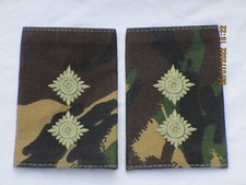 Lieutenant,  Rangschlaufen,DPM Rankslides, Oberleutnant, 1 Paar,65x90mm