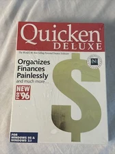 Quicken Deluxe 96 for Windows 95 Financial Software Floppy Disk Vintage