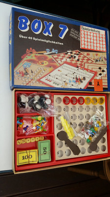 Box 7 Karten-u.Brettspiele über 40 Spielmöglichkeiten ab 6 Jahren VEB Plasticart