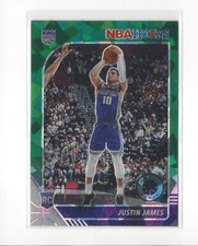 2019-20 Hoops Premium St Prizm Green Cracked Ice #244 Justin James Rookie Kings