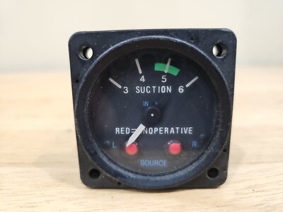 Superior Labs Suction Gauge P/N SL1001-003-5 Cessna P/N C668519-0104
