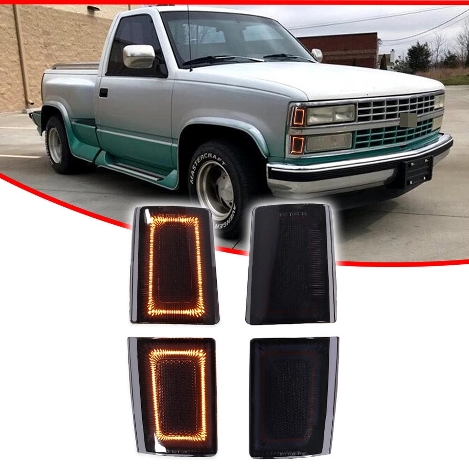 Amber LED Side Marker Corner Lights For 88-93 C K 1500 2500 3500 Suburban Blazer - Image 2 of 4