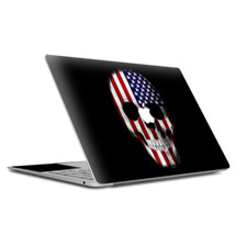 Skin Decal Wrap for MacBook Air Retina 13 Inch - American Skull Flag in Skull