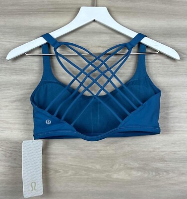 Lululemon Free to Be Bra Wild Size 10 A/B Cup Illuminight Teal