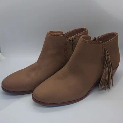 Botines Sam Edelman Paige Flecos Cuero Miel Tostado Bota Occidental 7.5 M - Imagen 1 de 4