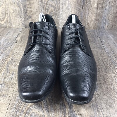 Calvin Klein Shoes Mens 10.5 Black Brodie Oxford Preppy 