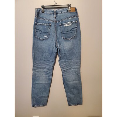 American Eagle Distressed Jeans Women s Size 6 High Rise Tapered Leg