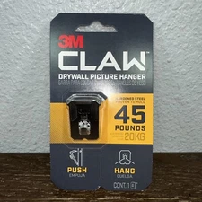 3M CLAW™ Drywall Picture Hanger, holds 45 lbs, 1 Hanger/Pack
