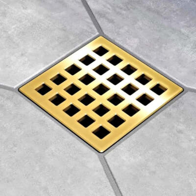 Ebbe America QUADRA - Brushed Gold - Unique Drain Cover E4803-BG