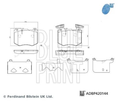 Bremsbelagsatz, Scheibenbremse BLUE PRINT ADBP420144