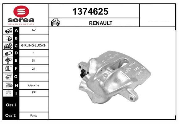 Étrier de frein SNRA 1374625 pièce de rechange hydraulique pour frein arrière